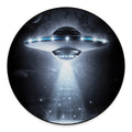 Dark Night UFO Print Round Floor Mat