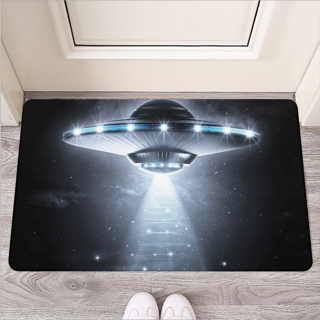 Dark Night UFO Print Rubber Doormat