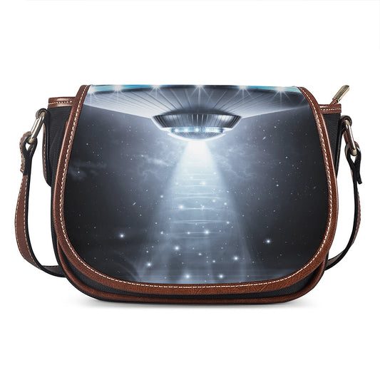 Dark Night UFO Print Saddle Bag
