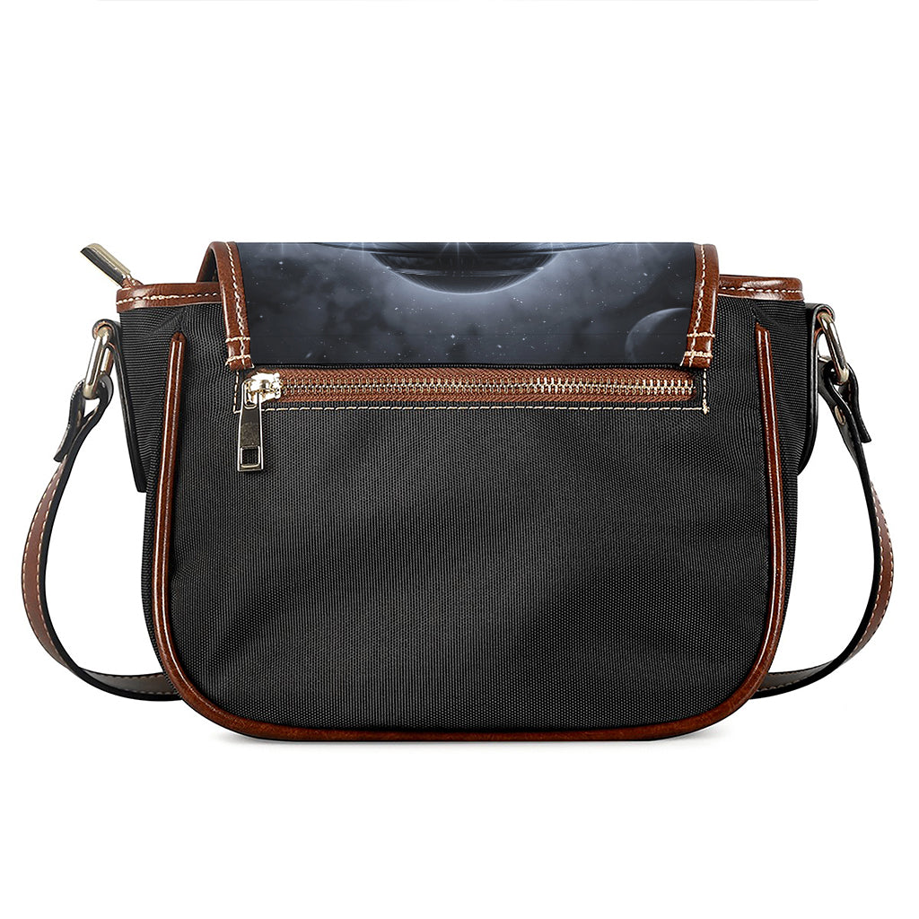 Dark Night UFO Print Saddle Bag