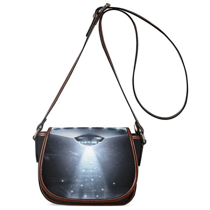 Dark Night UFO Print Saddle Bag