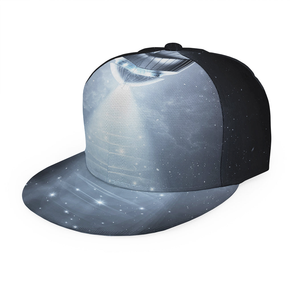 Dark Night UFO Print Snapback Cap