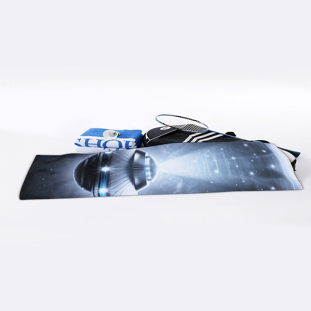 Dark Night UFO Print Sports Towel