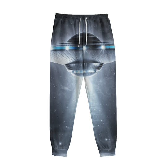Dark Night UFO Print Sweatpants