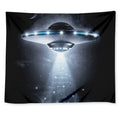 Dark Night UFO Print Tapestry