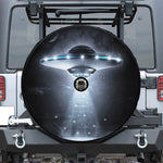 Dark Night UFO Print Tire Cover With Camera Hole