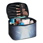 Dark Night UFO Print Travel Makeup Bag