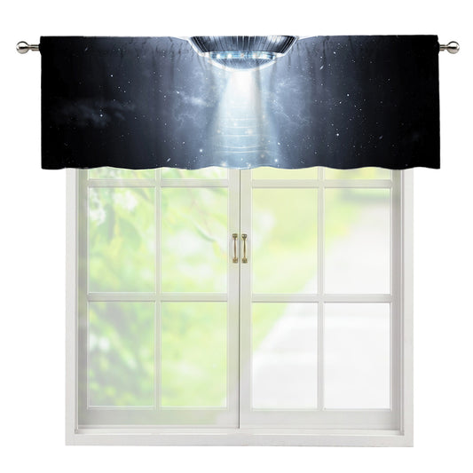 Dark Night UFO Print Window Valance