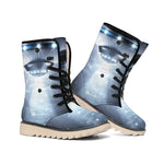 Dark Night UFO Print Winter Boots