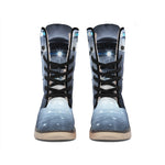 Dark Night UFO Print Winter Boots