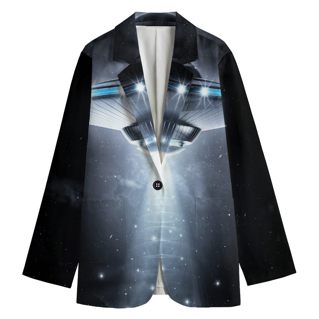 Dark Night UFO Print Women's Blazer