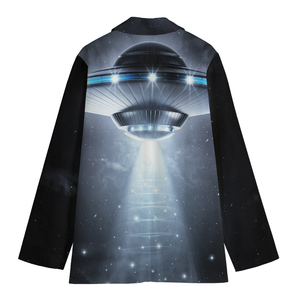 Dark Night UFO Print Women's Cotton Blazer