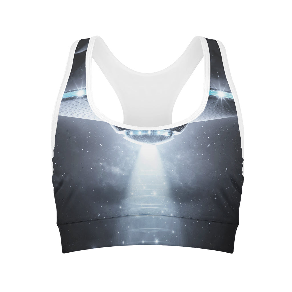 Dark Night UFO Print Women's Sports Bra
