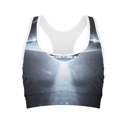 Dark Night UFO Print Women's Sports Bra