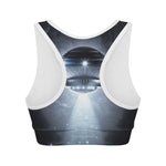 Dark Night UFO Print Women's Sports Bra