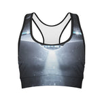 Dark Night UFO Print Women's Sports Bra