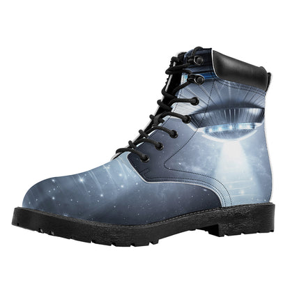 Dark Night UFO Print Work Boots