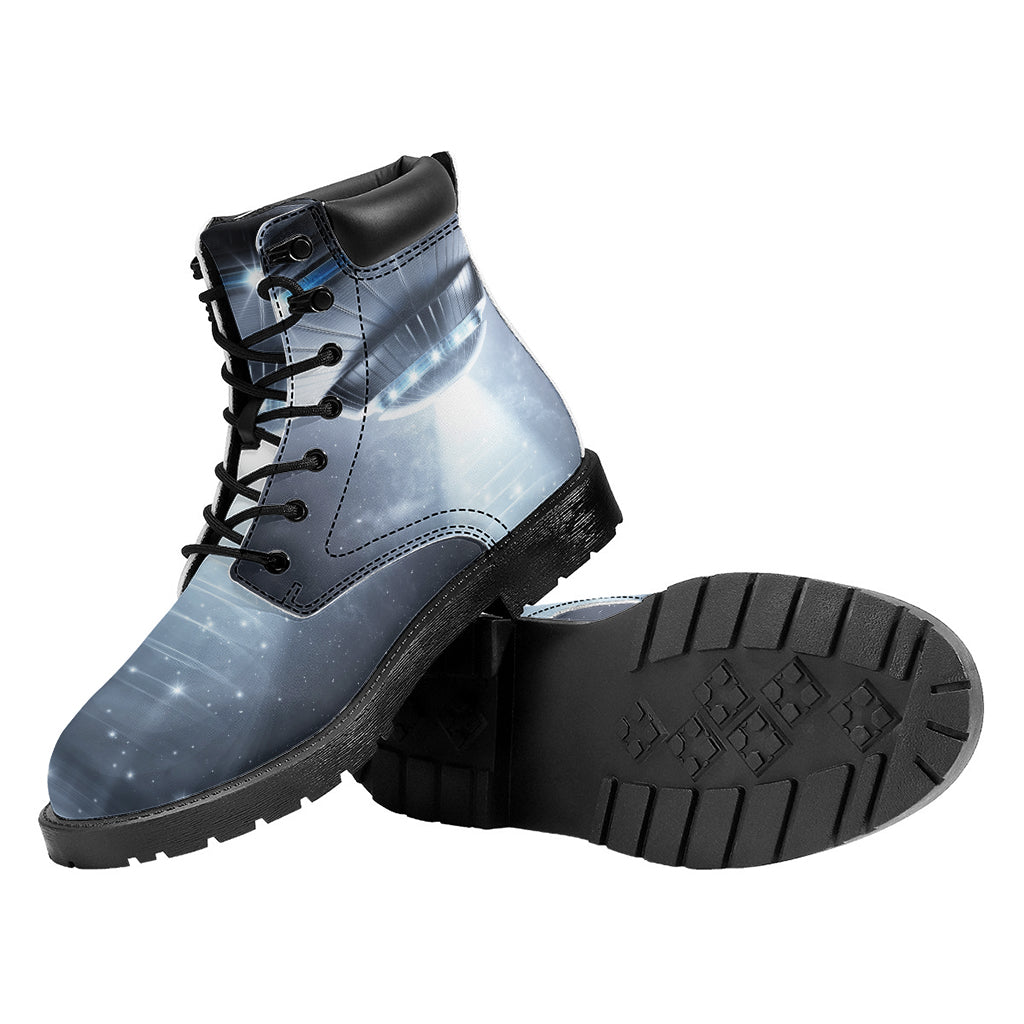Dark Night UFO Print Work Boots