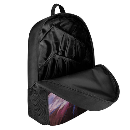 Dark Pink Horse Painting Print 17 Inch Backpack