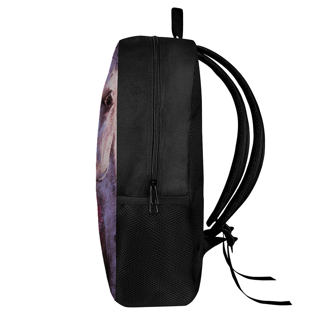 Dark Pink Horse Painting Print 17 Inch Backpack