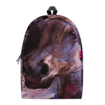 Dark Pink Horse Painting Print Backpack