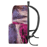 Dark Pink Horse Painting Print Backpack