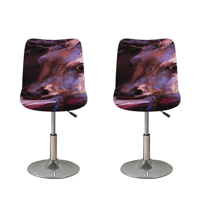 Dark Pink Horse Painting Print Bar Stool Covers
