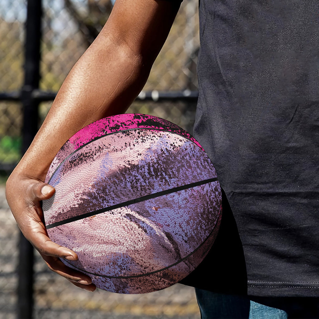 Dark Pink Horse Painting Print Basketball