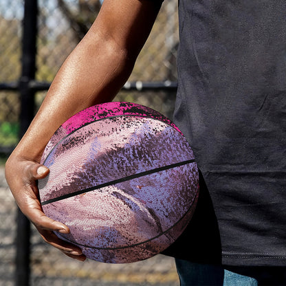 Dark Pink Horse Painting Print Basketball