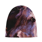 Dark Pink Horse Painting Print Beanie