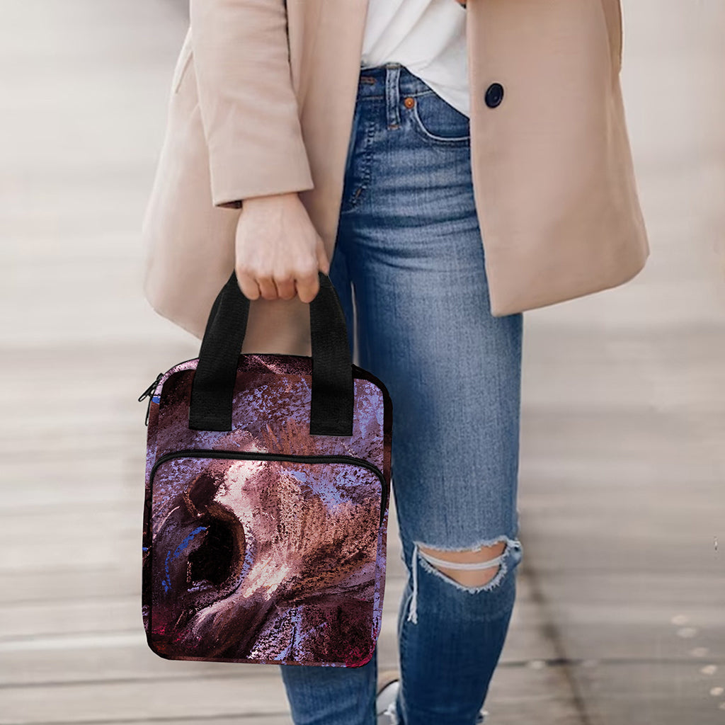 Dark Pink Horse Painting Print Bible Tote Bag