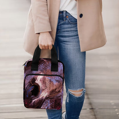 Dark Pink Horse Painting Print Bible Tote Bag