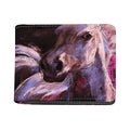 Dark Pink Horse Painting Print Bifold Wallet