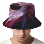 Dark Pink Horse Painting Print Bucket Hat