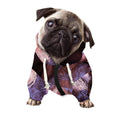 Dark Pink Horse Painting Print Dog Zip Up Hoodie