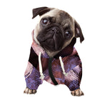 Dark Pink Horse Painting Print Dog Zip Up Hoodie