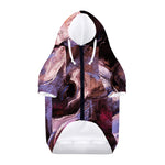 Dark Pink Horse Painting Print Dog Zip Up Hoodie