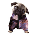 Dark Pink Horse Painting Print Dog Zip Up Jacket