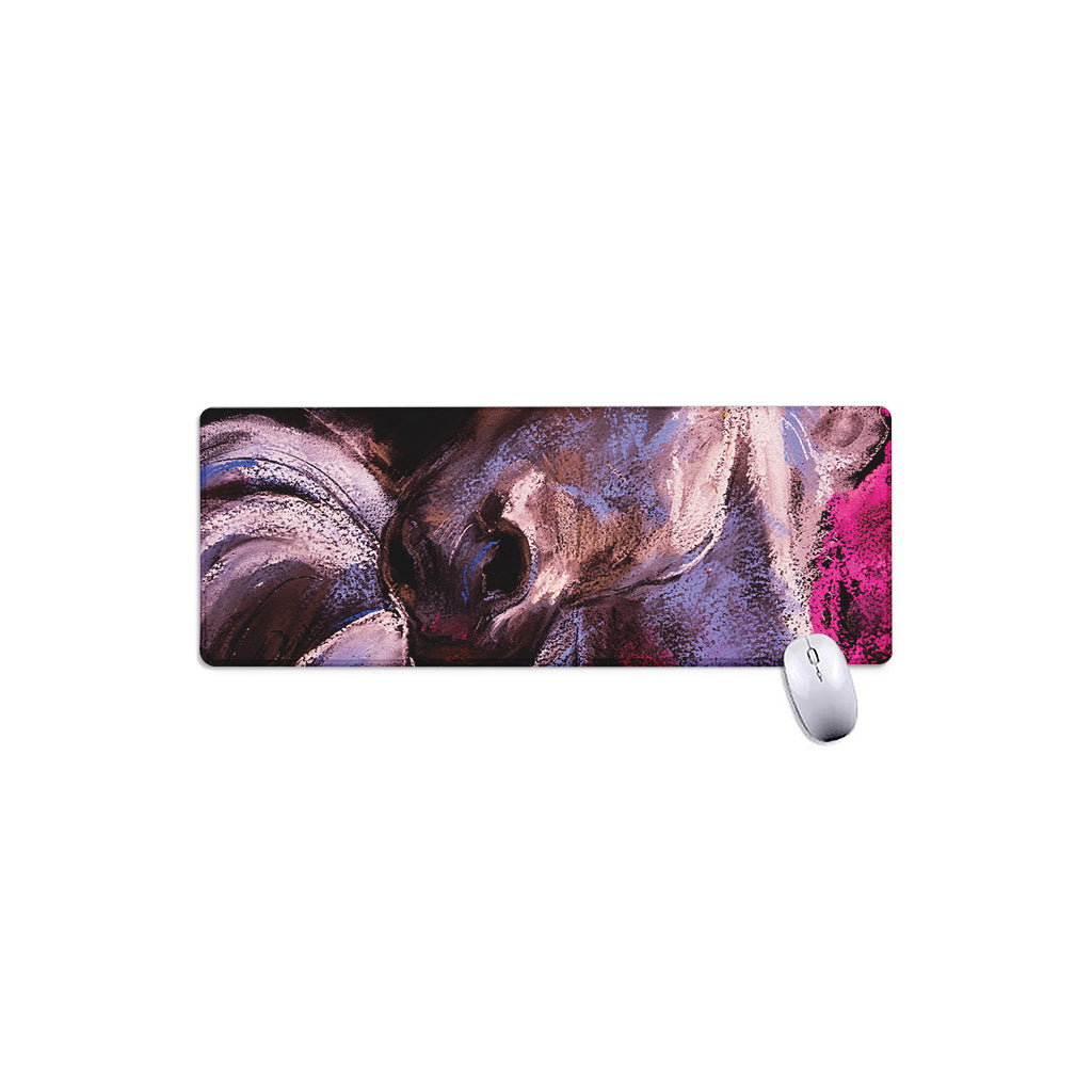 Dark Pink Horse Painting Print Extended Mouse Pad