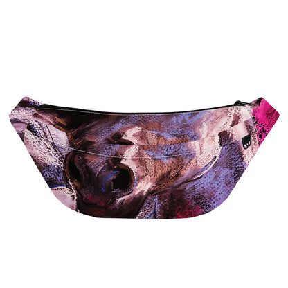 Dark Pink Horse Painting Print Fanny Pack