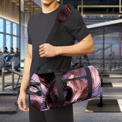 Dark Pink Horse Painting Print Gym Bag