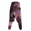 Dark Pink Horse Painting Print Hammer Pants