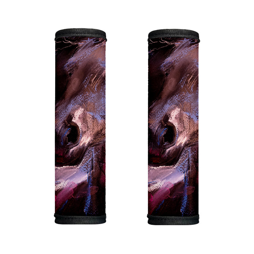 Dark Pink Horse Painting Print Handle Covers