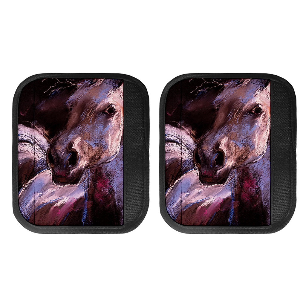 Dark Pink Horse Painting Print Handle Covers