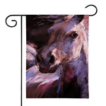 Dark Pink Horse Painting Print House Flag