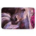 Dark Pink Horse Painting Print Indoor Door Mat