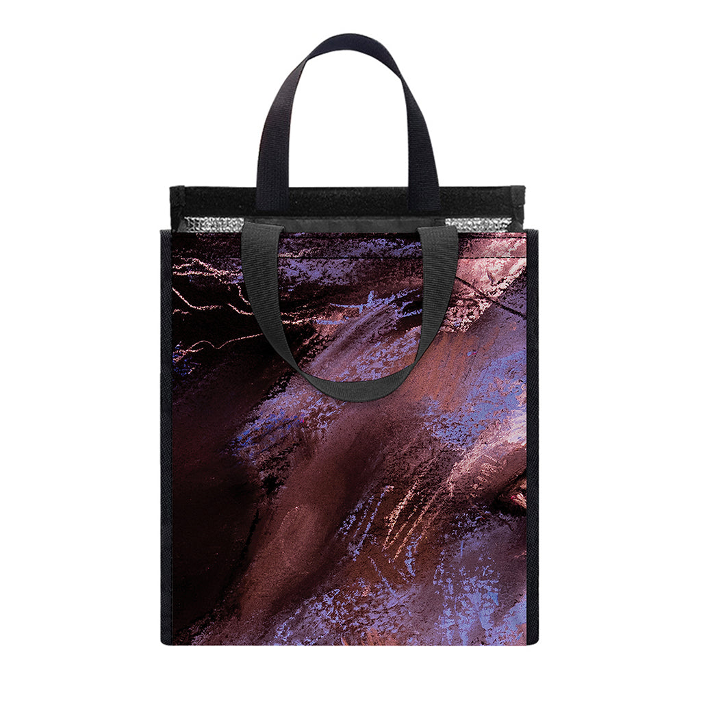 Dark Pink Horse Painting Print Insulated Lunch Tote