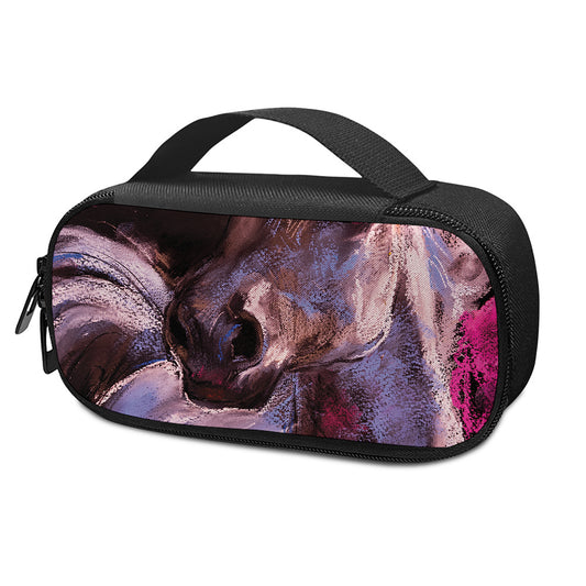 Dark Pink Horse Painting Print Insulin Cooler Travel Case