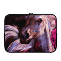 Dark Pink Horse Painting Print Laptop Sleeve