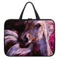 Dark Pink Horse Painting Print Laptop Sleeve With Handle